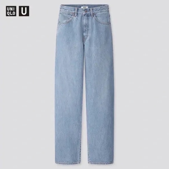 Uniqlo U Christopher Lemaire Barrel Curved Wide Leg Jeans High Rise Waisted 25 2 - Picture 3 of 6